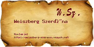 Weiszberg Szeréna névjegykártya