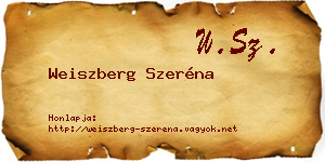 Weiszberg Szeréna névjegykártya