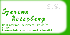 szerena weiszberg business card